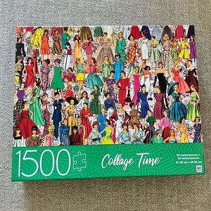 MB Puzzle Collage Time Fashion Memories 1500 Piece Puzzle